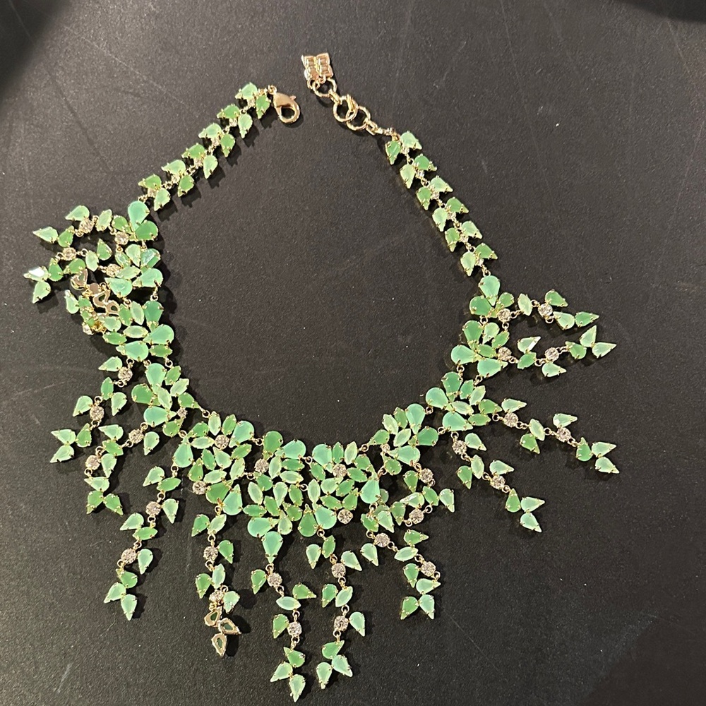 BCBGMaxAzria Green Floral Necklace